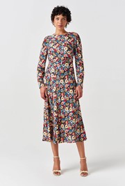 Josie Floral Crepe Midi Dress