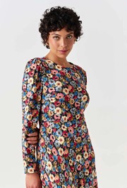 Josie Floral Crepe Midi Dress
