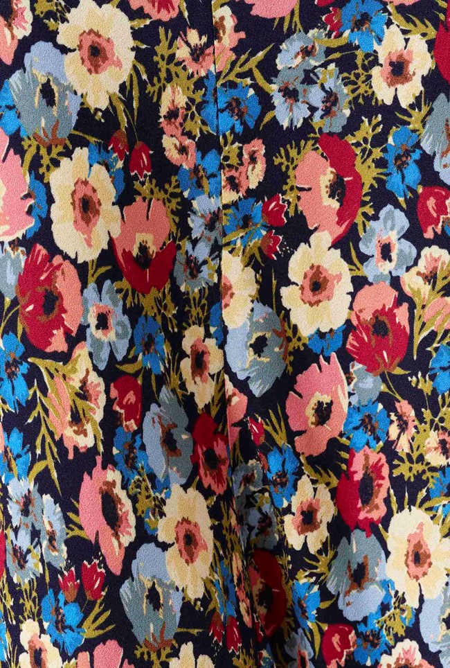 Josie Floral Crepe Midi Dress