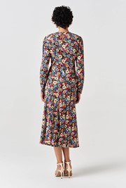 Josie Floral Crepe Midi Dress