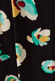 Savannah Floral Satin Midi Tea Dress