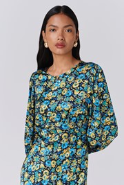 Fiona Satin Neck Midi Dress