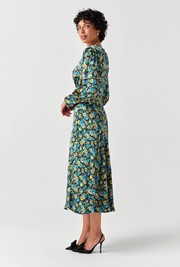 Fiona Satin Neck Midi Dress