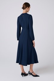 Cora Crepe Tie Front Midi Dress