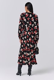 Gracie Floral V Neck Midi Dress