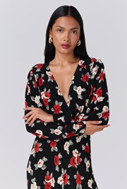 Gracie Floral V Neck Midi Dress
