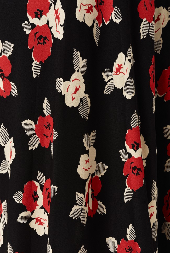 Gracie Floral V Neck Midi Dress
