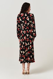 Gracie Floral V Neck Midi Dress