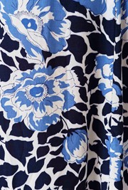 Remi Floral Crepe V Neck Short Dress