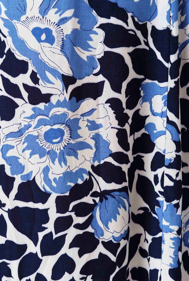 Remi Floral Crepe V Neck Short Dress
