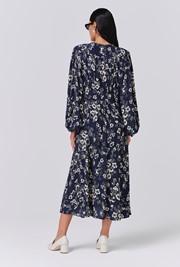 Wren Floral V Neck Midi Dress