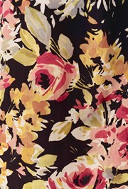 Billie Floral Crepe V Neck Short Dress