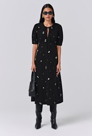 Juniper Embroidered Corduroy Midi Dress