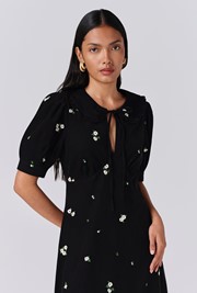 Juniper Embroidered Corduroy Midi Dress