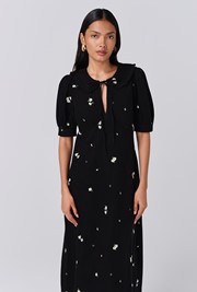 Juniper Embroidered Corduroy Midi Dress
