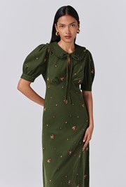 Juniper Embroidered Corduroy Midi Dress