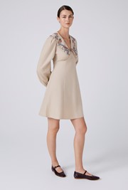 Blakely Embroidered Corduroy Short Dress