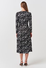 Ana Floral Satin Midi Dress
