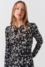 Ana Floral Satin Midi Dress