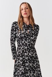 Ana Floral Satin Midi Dress