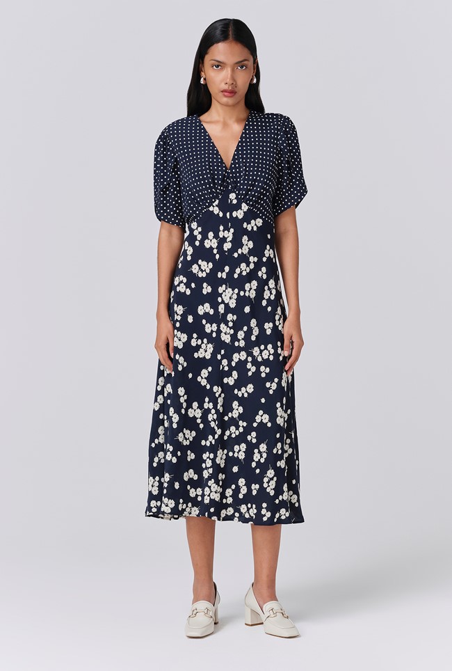 Lulu V-Neck Midi Dress