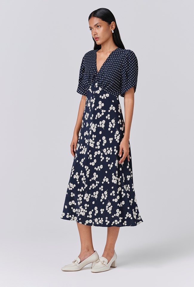 Lulu V-Neck Midi Dress