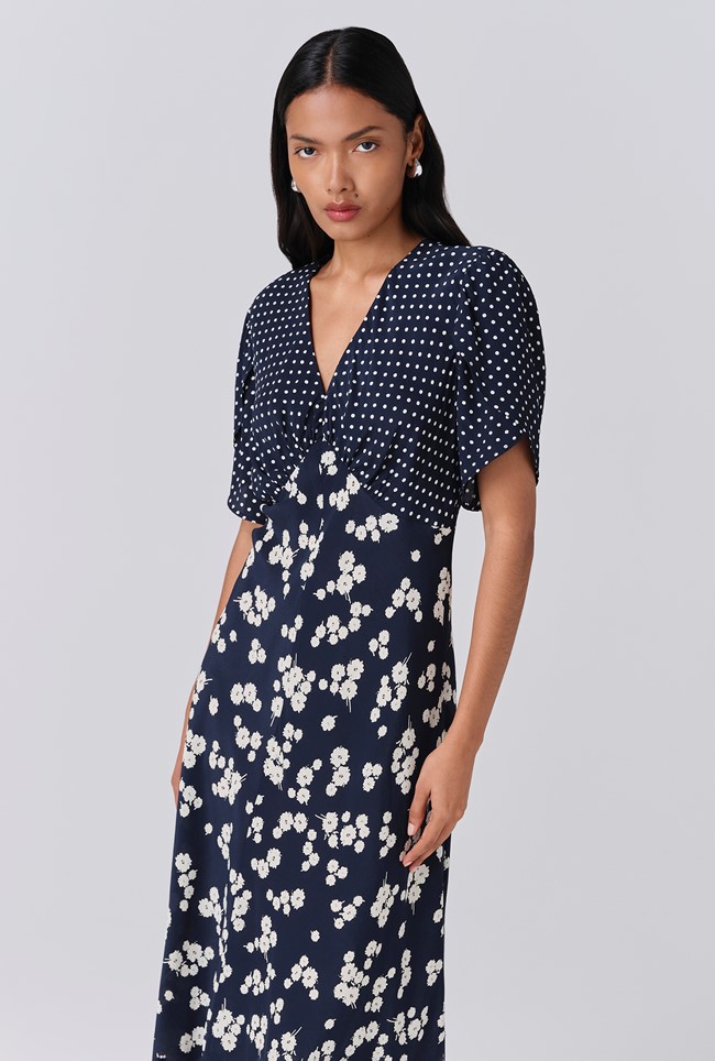 Lulu V-Neck Midi Dress