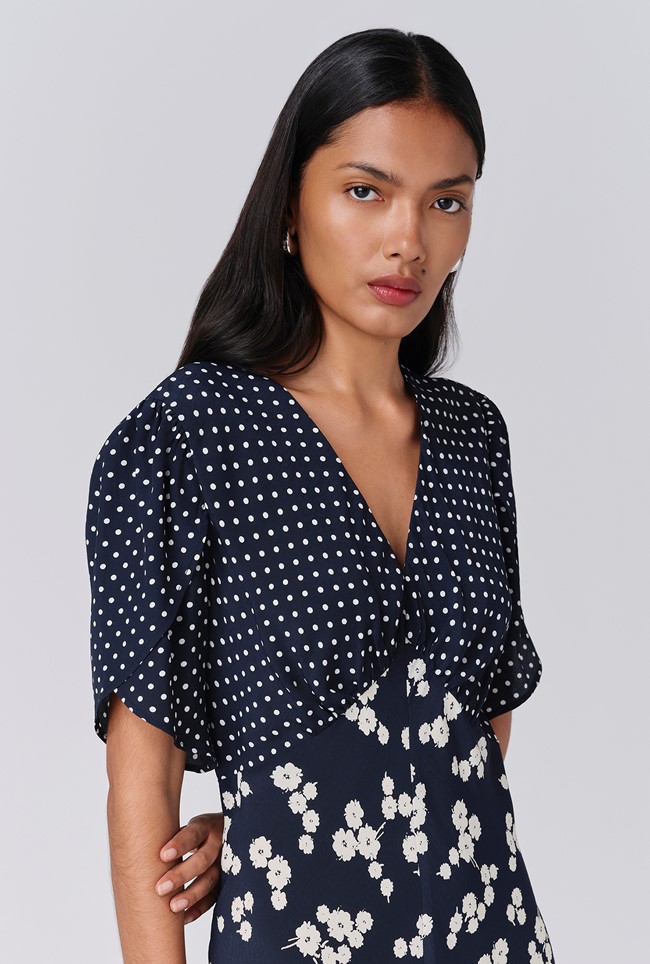 Lulu V-Neck Midi Dress