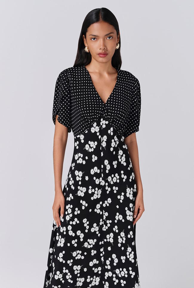Lulu V-Neck Midi Dress