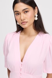 Madison Button Through Satin Midi Dress