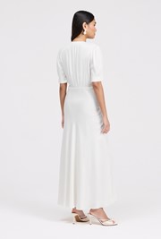 Madison Button Through Satin Midi Dress