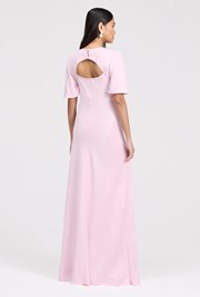 Arabella Angel Sleeve Satin Maxi Dress