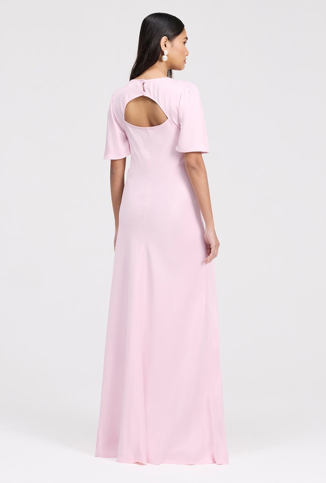 Arabella Angel Sleeve Satin Maxi Dress