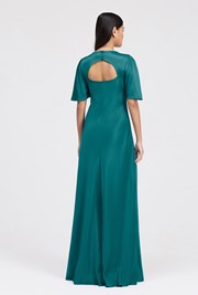 Arabella Angel Sleeve Satin Maxi Dress