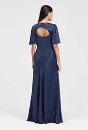 Arabella Angel Sleeve Satin Maxi Dress