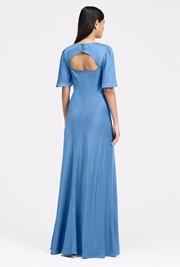 Arabella Angel Sleeve Satin Maxi Dress