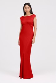 Octavia Cowl Back Satin Maxi Dress