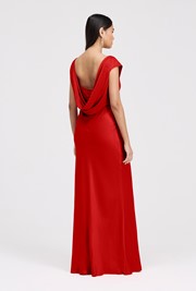 Octavia Cowl Back Satin Maxi Dress
