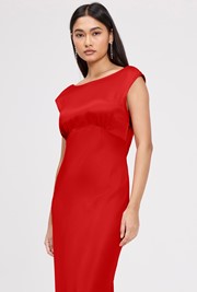 Octavia Cowl Back Satin Maxi Dress