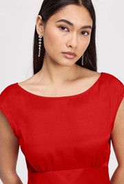 Octavia Cowl Back Satin Maxi Dress