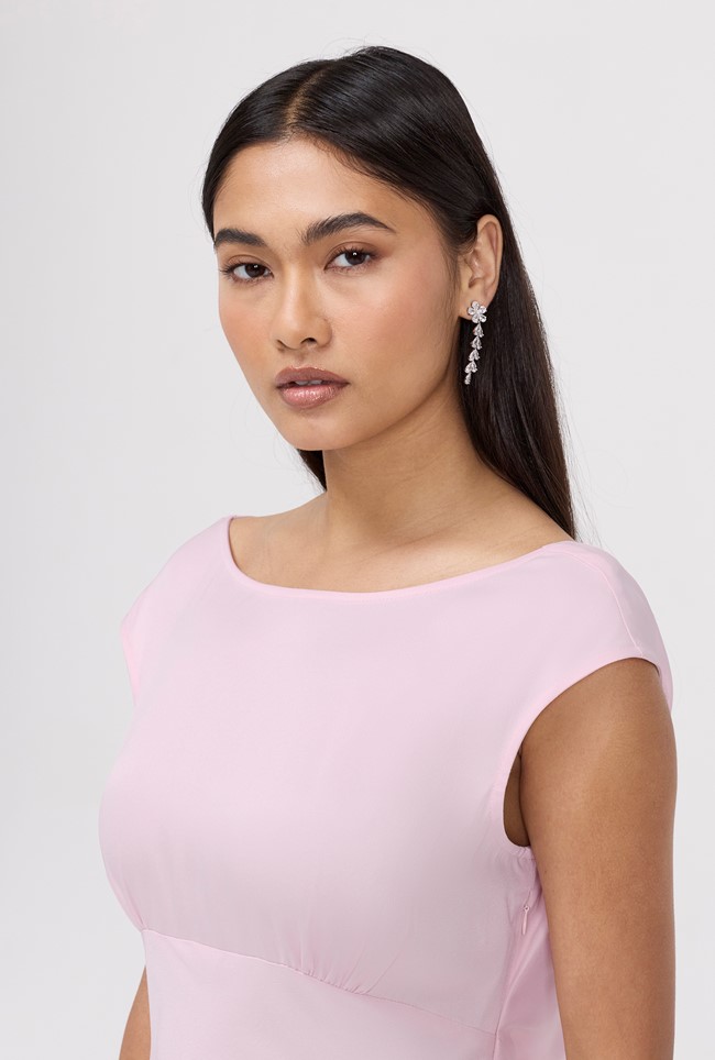 Octavia Cowl Back Satin Maxi Dress