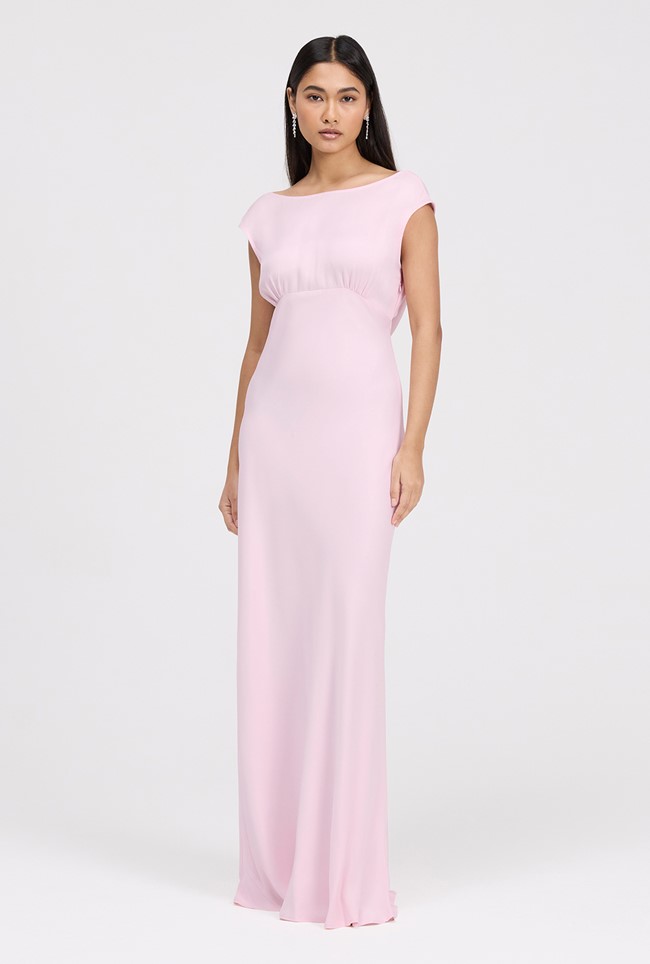 Octavia Cowl Back Satin Maxi Dress