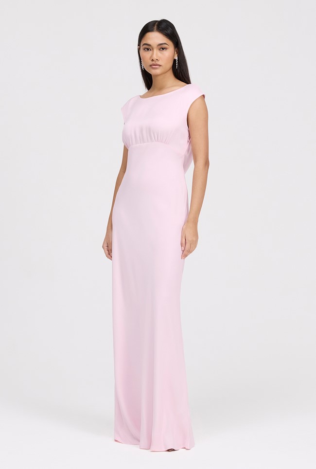 Octavia Cowl Back Satin Maxi Dress