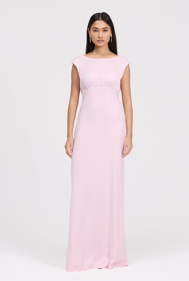 Octavia Cowl Back Satin Maxi Dress
