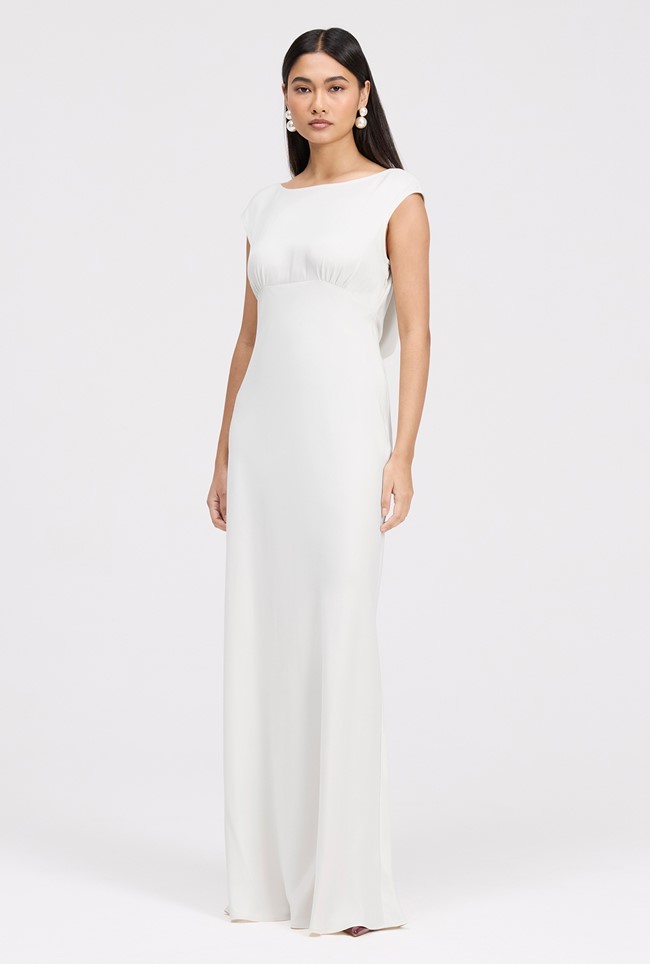 Octavia Cowl Back Satin Maxi Dress