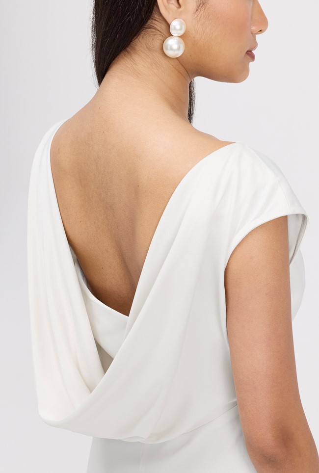 Octavia Cowl Back Satin Maxi Dress
