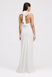 Elara Cowl Front Satin Maxi Dress