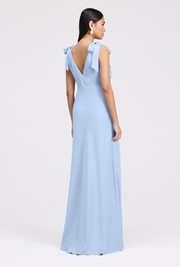 Nora Tie Shoulder Satin Maxi Dress