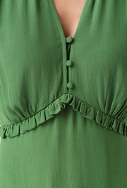 Jolene V-Neck Crepe Midi Dress