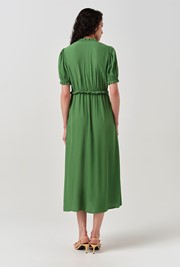 Jolene V-Neck Crepe Midi Dress